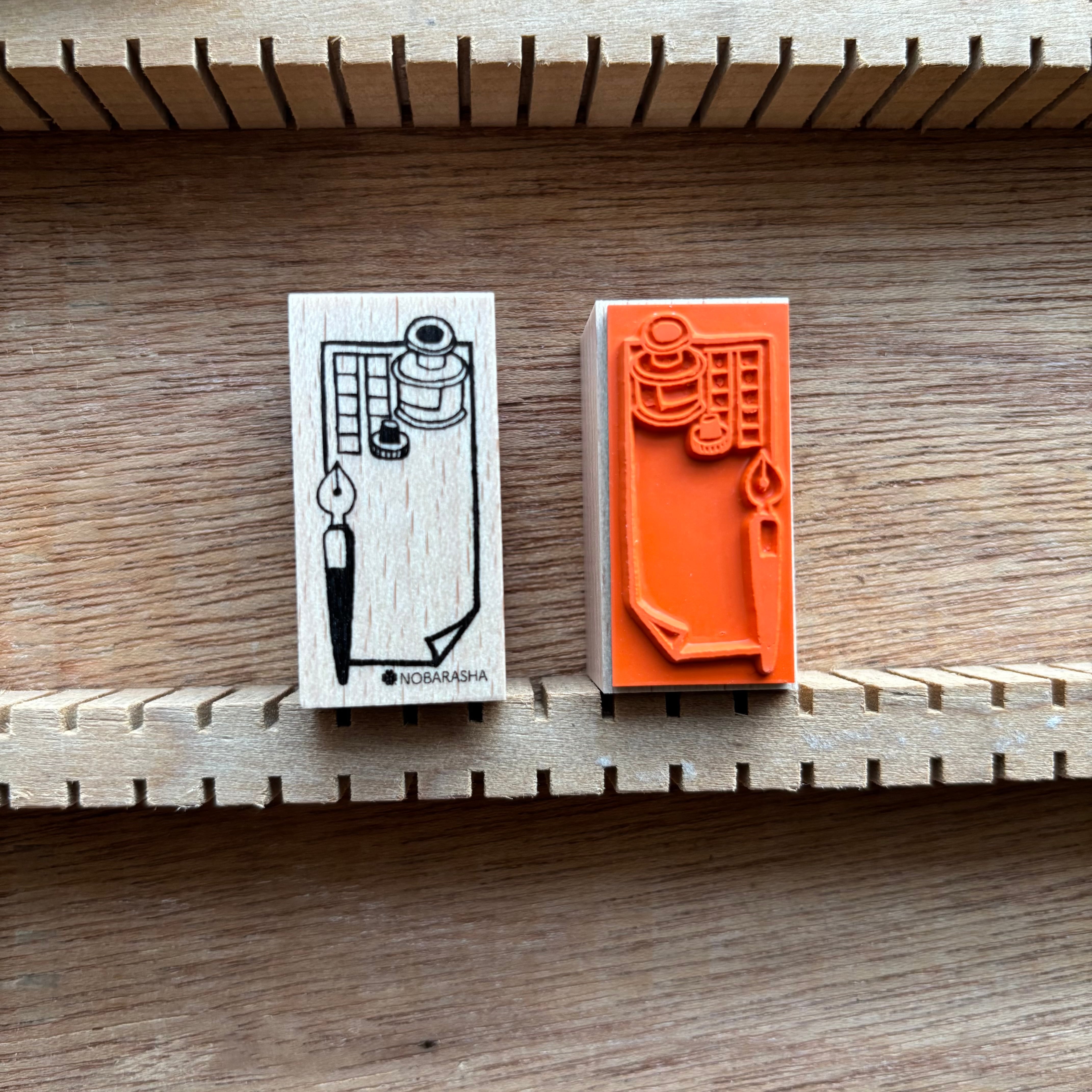 野ばら社の図案はんこ・文豪セット|STP-1032