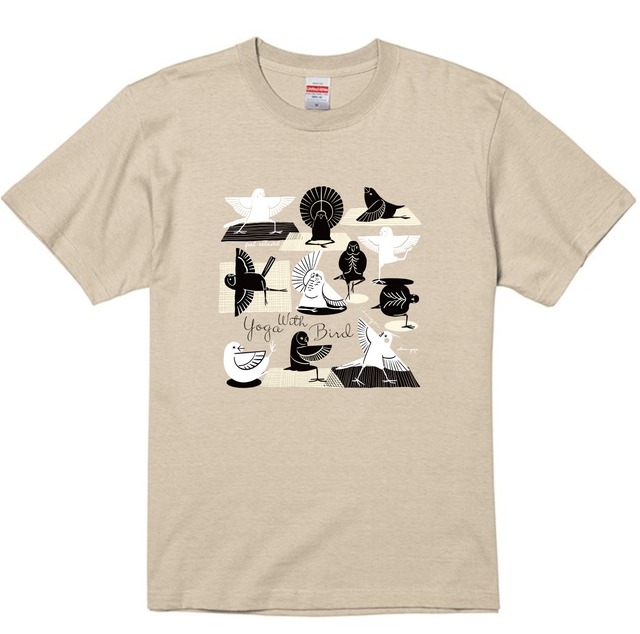 「小鳥とヨガ」Tシャツ②