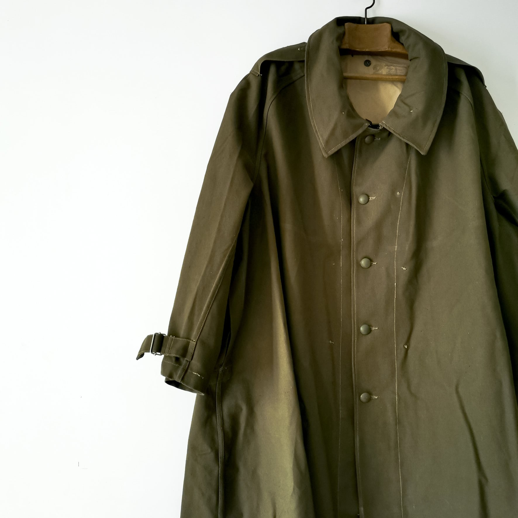 FRENCH ARMY フレンチアーミー フランス軍 M-35 Military Motorcycle Coat モーターサイクルコート 1 Khaki VINTAGE ヴィンテージ アウター【新古品】【FRENCH ARMY】