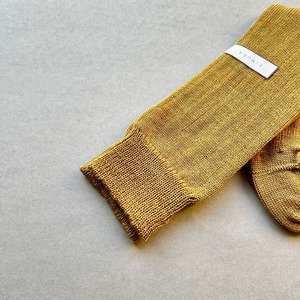 KIMURA｀｜MERINO WOOL RIB SOCKS 22-24cm Mustard