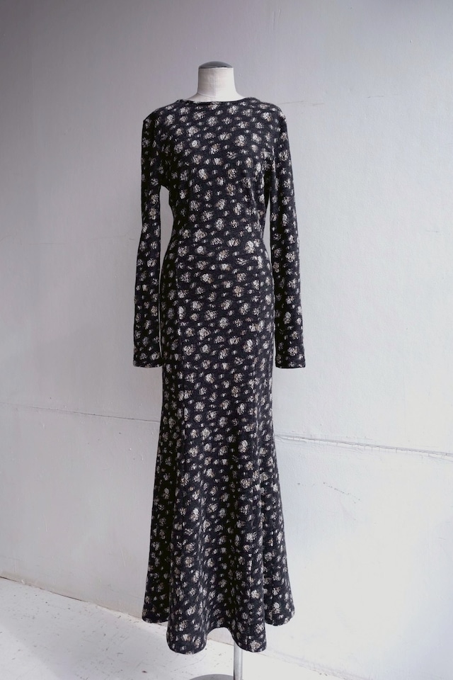 ERiKOKATORi/ EK13-2-3 flower wool backless dress flower