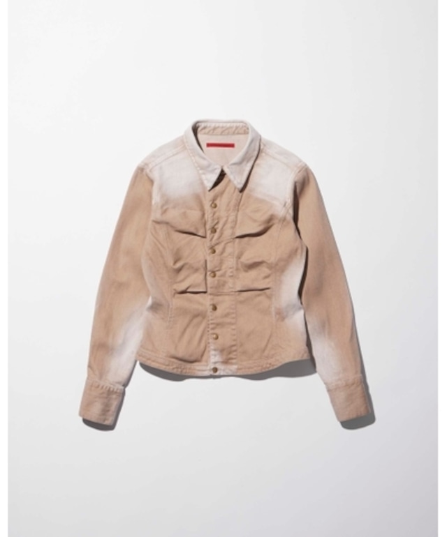 【25AW】MUKCYEN ムッシャン / short zip denim shirt / デニムシャツ