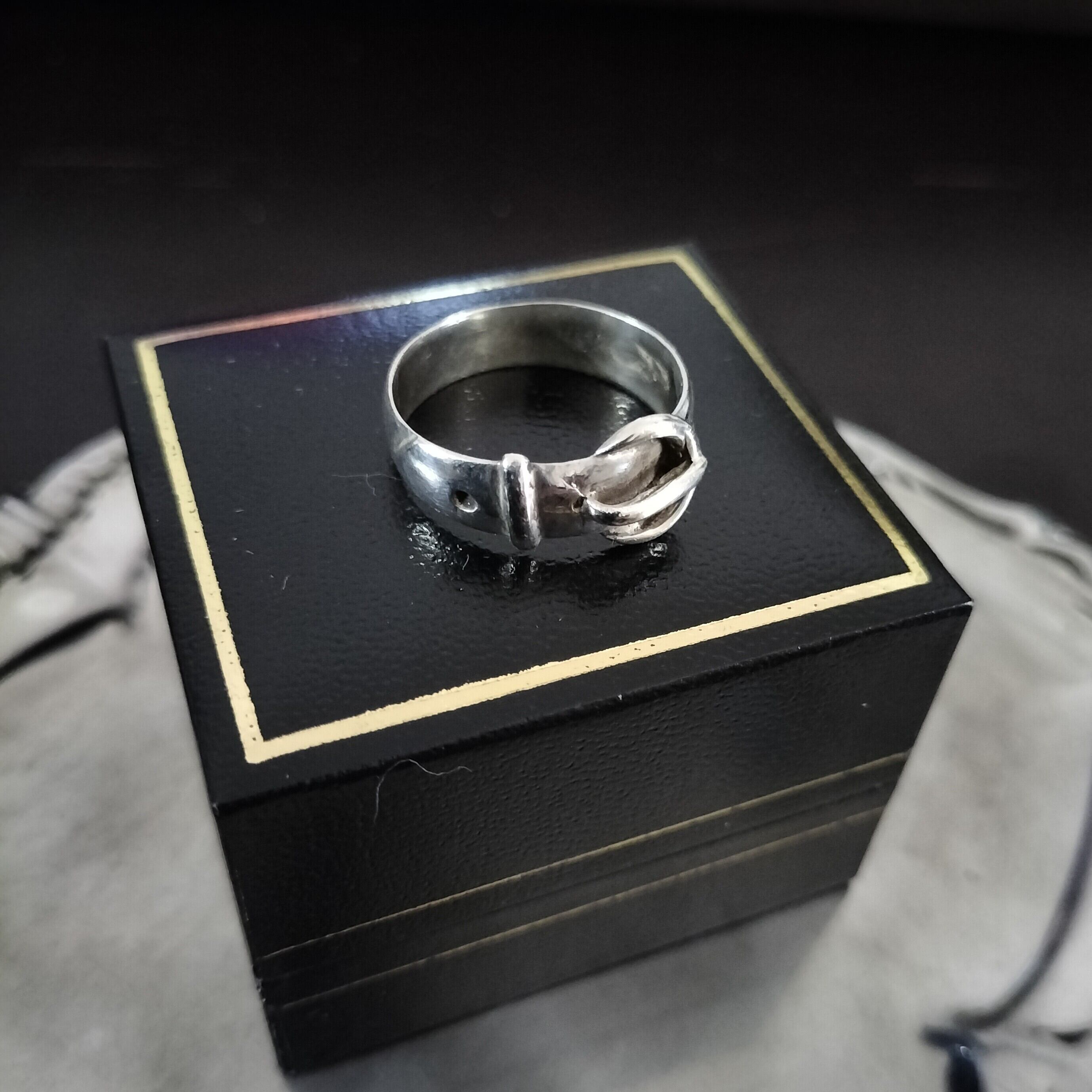 Vintage Silver Buckle Ring