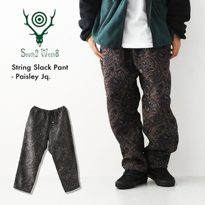 SOUTH2 WEST8 [サウスツーウエストエイト] String Slack Pant - Paisley Jq. [TY763] ストリング スラック パンツ - ペイズリー ジャカード・イージーパンツ・ワイドシルエット・キャンプ・アウトドア・MEN'S [2026AW]