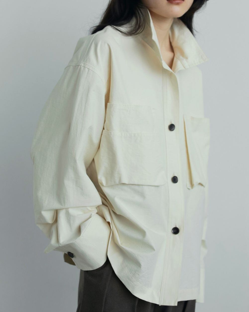 トップス anuke Pocket Standcollar Shirts anuke(アンヌーク) Pocket Standcollar Shirts | サウスオレンジ