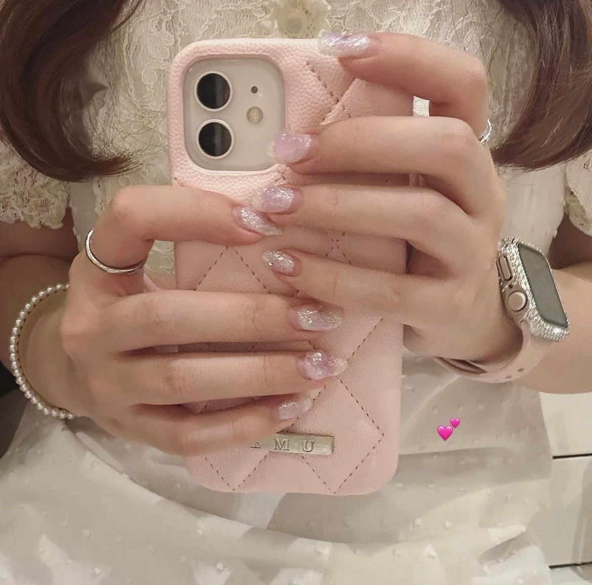 ému ピンク キルティング iPhoneケース 15 ÉMU ピンクキルティングiPhoneケース | emu.official.store