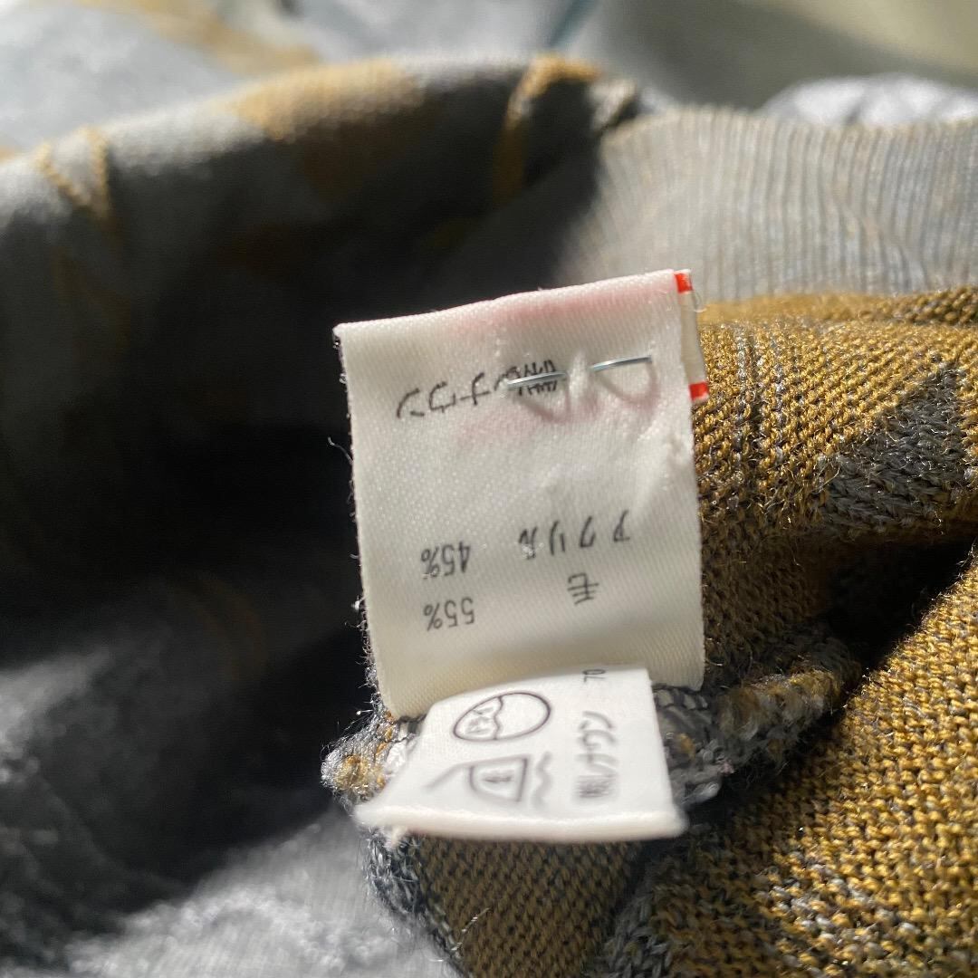 Vintage】総柄 幾何学 レトロ ヨーロピアン デザイン ニット セーター