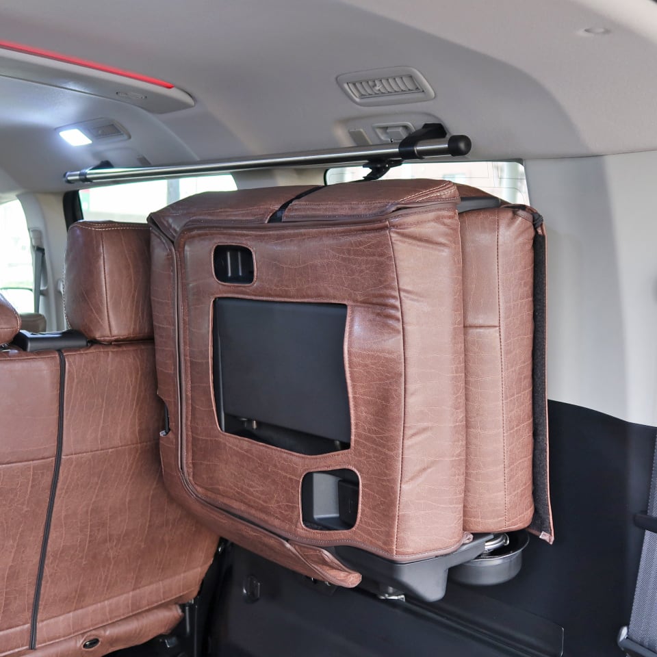 三菱 デリカ D5用 ペンドルトンコラボシートカバー【ブラウンレザー