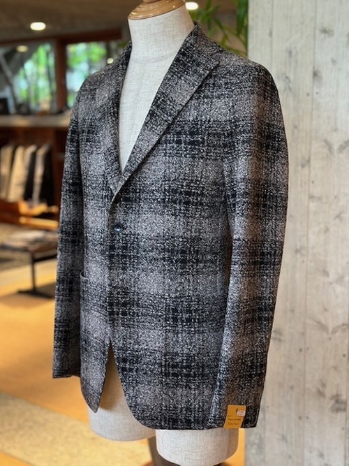 TAGLIATORE / MONTECARLO　ウールシルクオンブレーチェック2Bジャケット