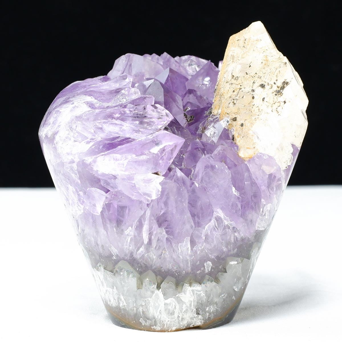アメジスト クラスター 原石 フラワーアメジスト 花形 置物 一点物282-782