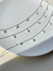 Droppy pearl necklace