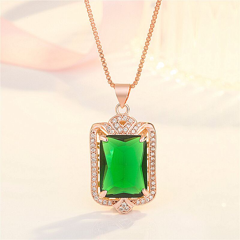 アメリカンビンテージゴールドカラーグリーンジェムストーン翡翠