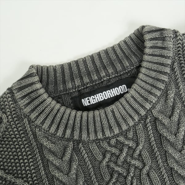 Size【L】 NEIGHBORHOOD ネイバーフッド 24AW WASHED CREWNECK CABLE