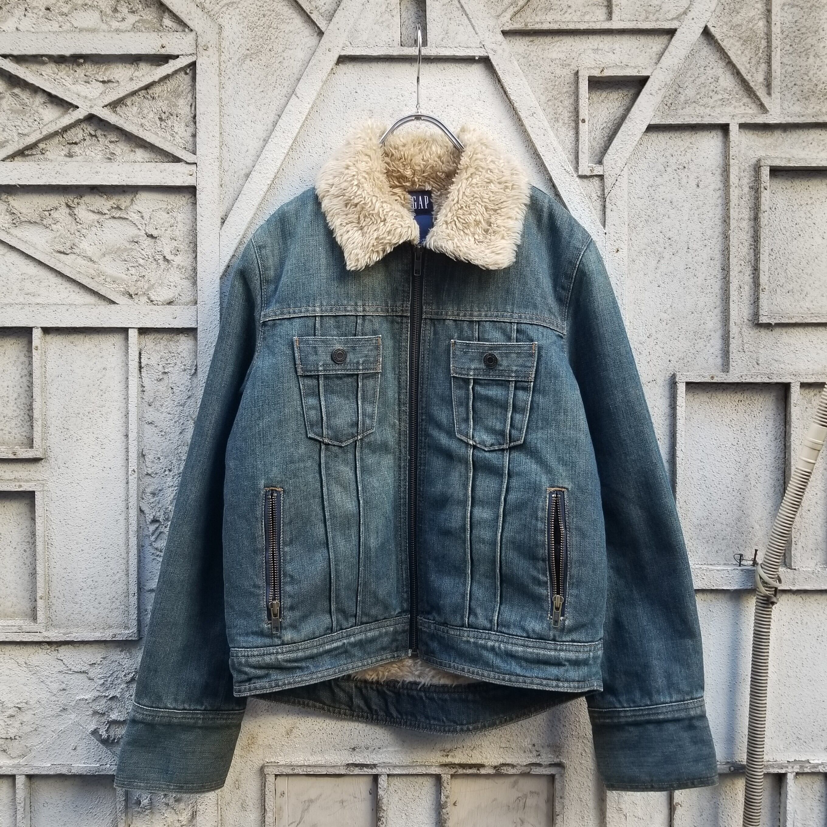 GAP'' boa denim jacket vintage | 深緑オンライン