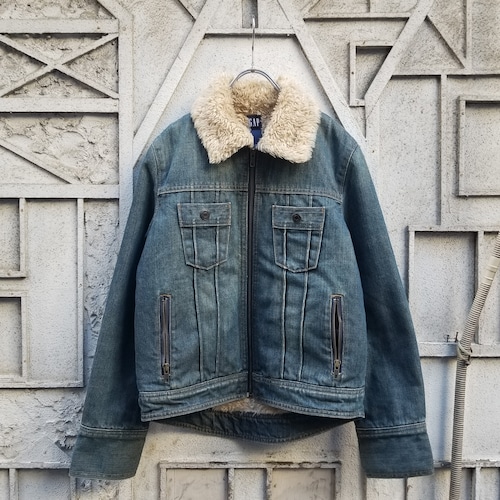 ''GAP'' boa denim jacket vintage