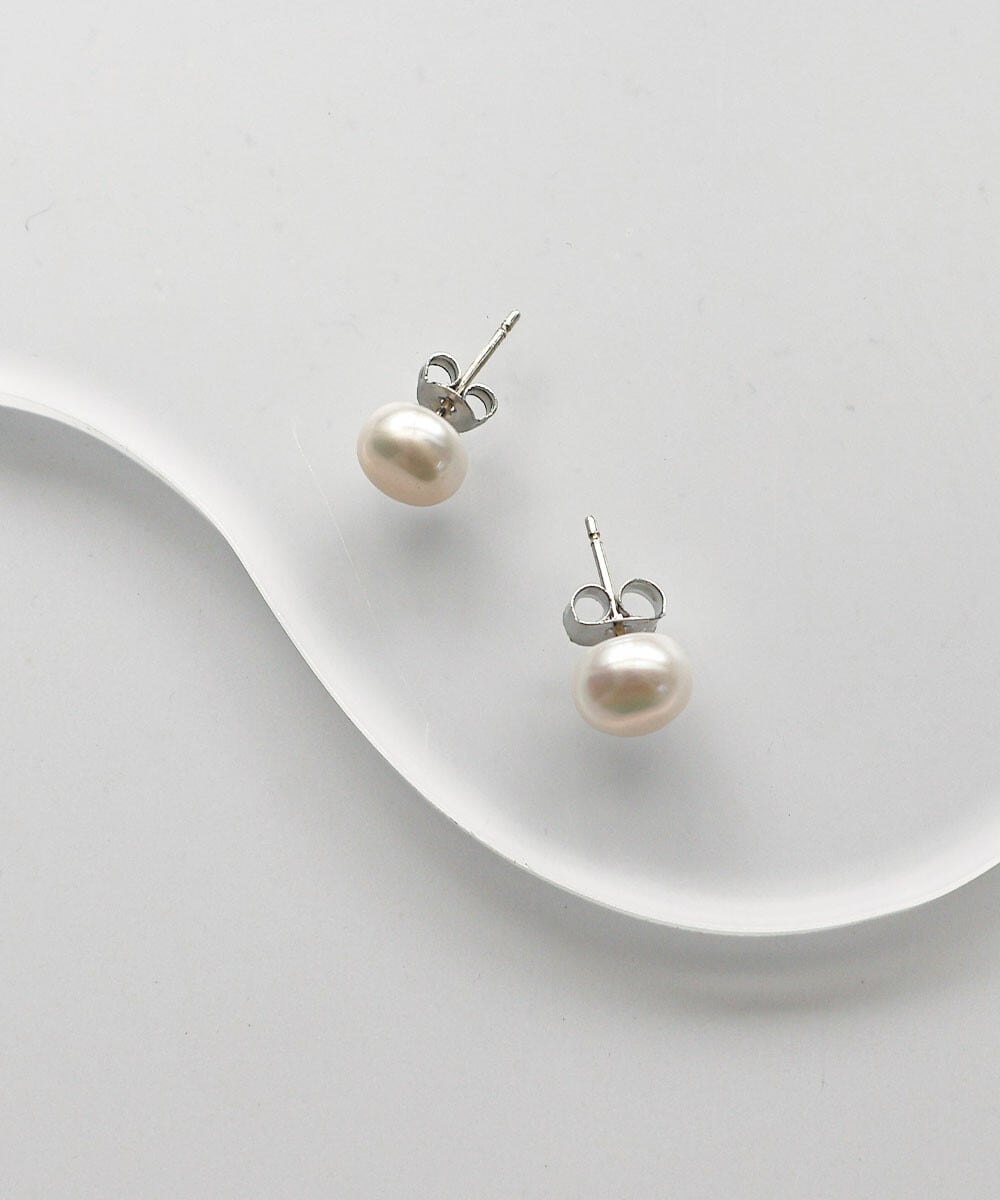 【シルバー925】ウォーターパール ピアス / silver925ポスト 韓国製