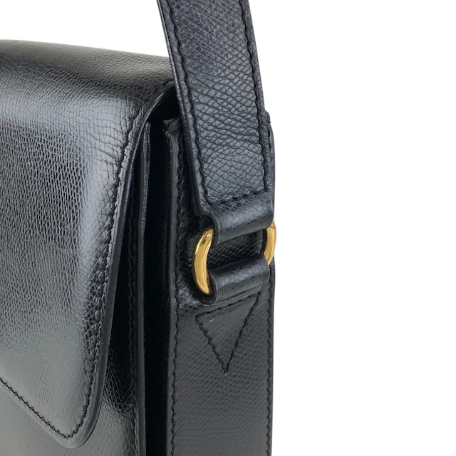 CELINE セリーヌ ショルダーバッグ ブラック ロゴ レザー ターンロック vintage ヴィンテージ オールド txhccr