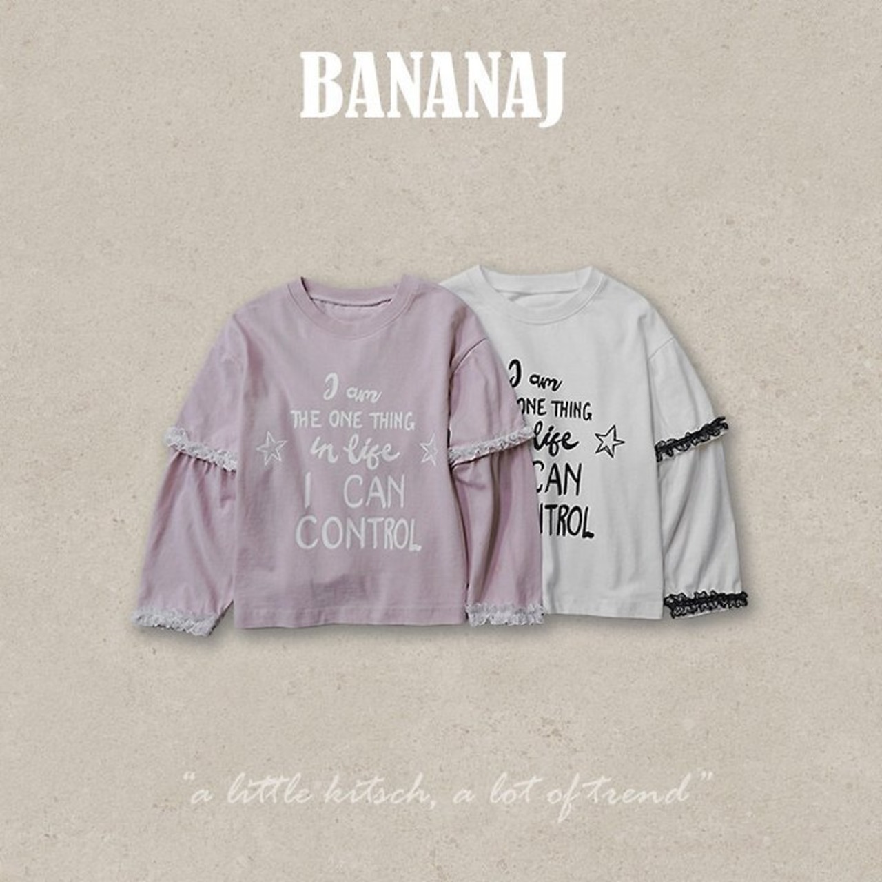 韓国子供服 / BANANA J / 26Autumn / コントロール レイヤードTシャツ / 秋服 / キッズ *XS~JS*