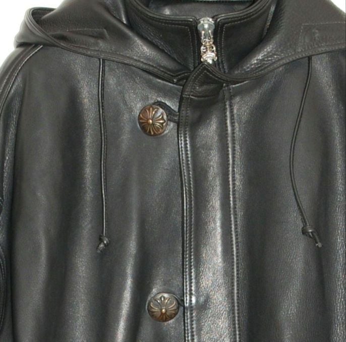 CHROME HEARTS クロムハーツ レザーフードコート | chromehearts