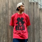 RIVERSIDE BASE Basquiat Quote T-SHIRT FADE RED