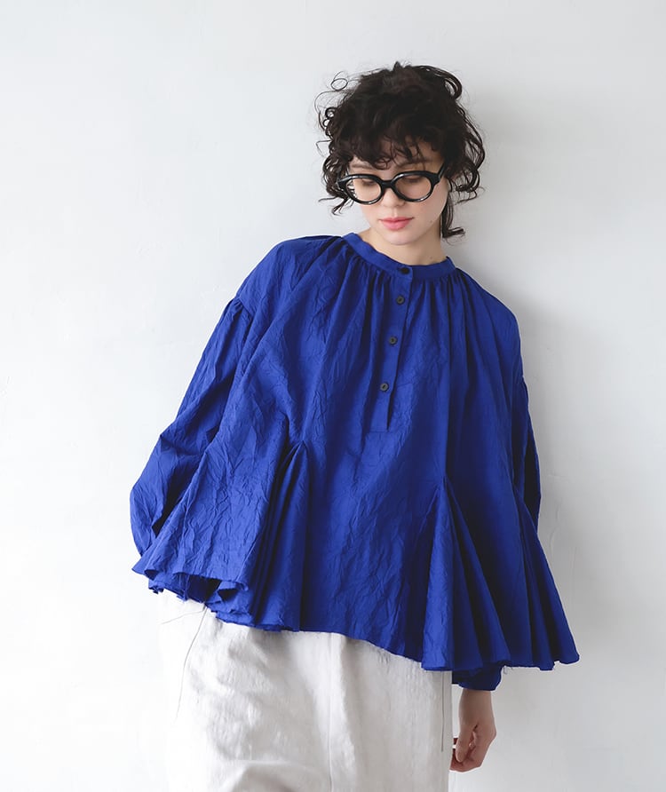 Frills shirts adult F / Dark blue