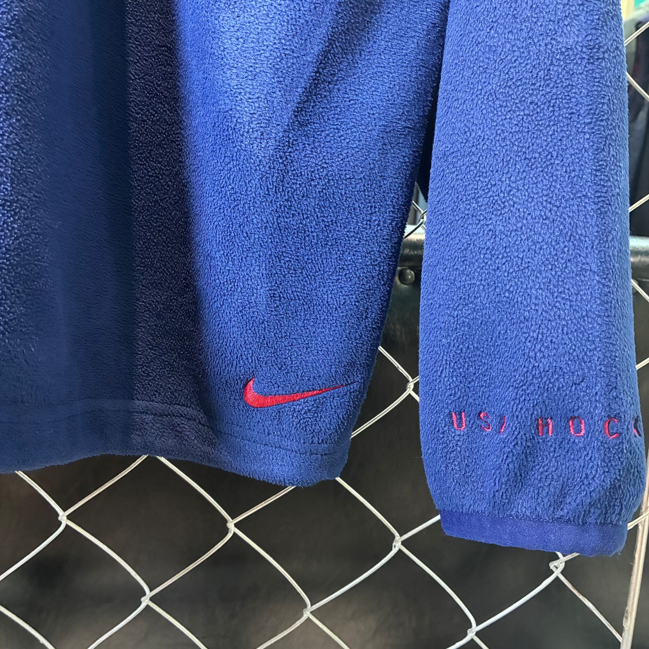 【90s USA製】NIKE フリースジャケット ネイビー ラグラン ナイキ
