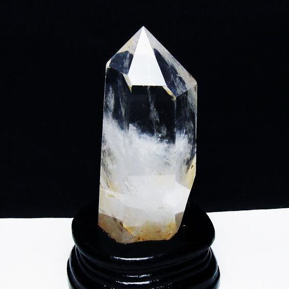 水晶 六角柱 水晶 ポイント 台座付属 一点物 152-3789