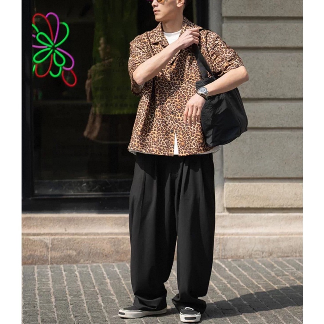 Pleated wide tapered pants 1467 - 7