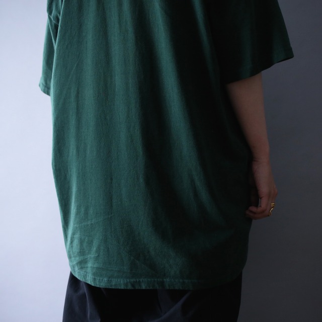 "cat × boots" good printed XXL over silhouette h/s tee