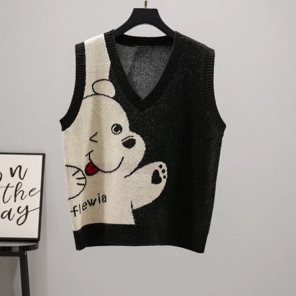 くまさん柄ノースリーブ G12CNO0012