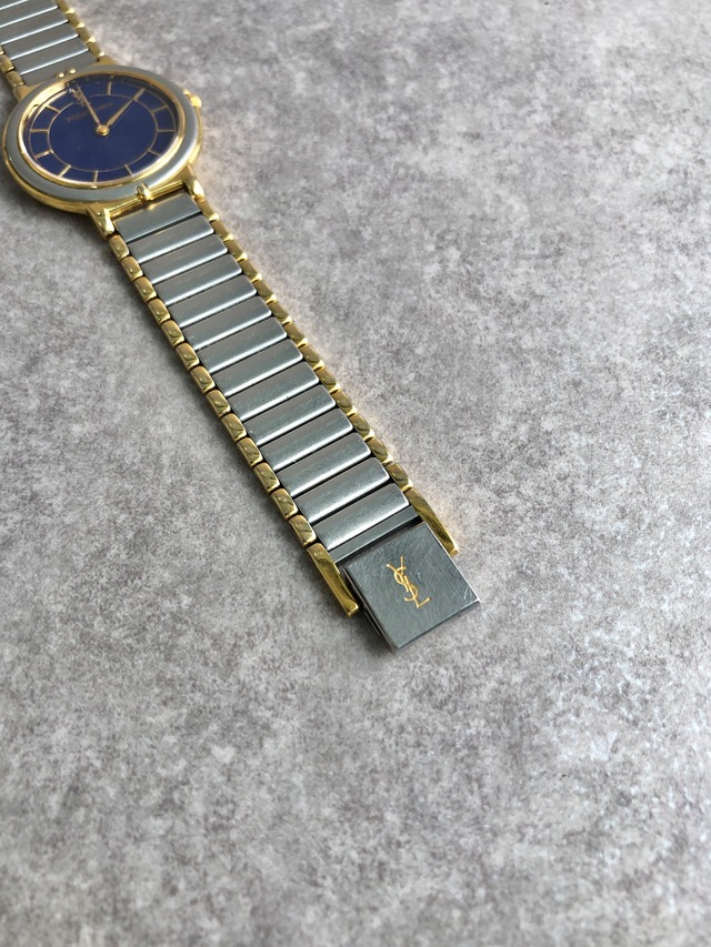 Yves Saint Laurent イヴ・サンローラン 腕時計 シルバー×ゴールド YSL ステンレススチール 4620-E62267Y vintage ヴィンテージ オールド pdz68y