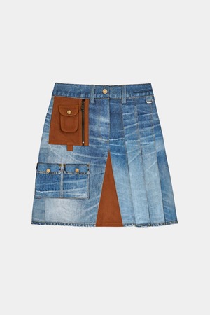 [ANDERSSON BELL] ANDERSSON BELL X BRAIN DEAD DENIM PRINT SKIRT apa924w(BLUE) 正規品 韓国ブランド 韓国通販 韓国代行 韓国ファッション ANDERSSONBELL アンダーソンベル 日本 店舗