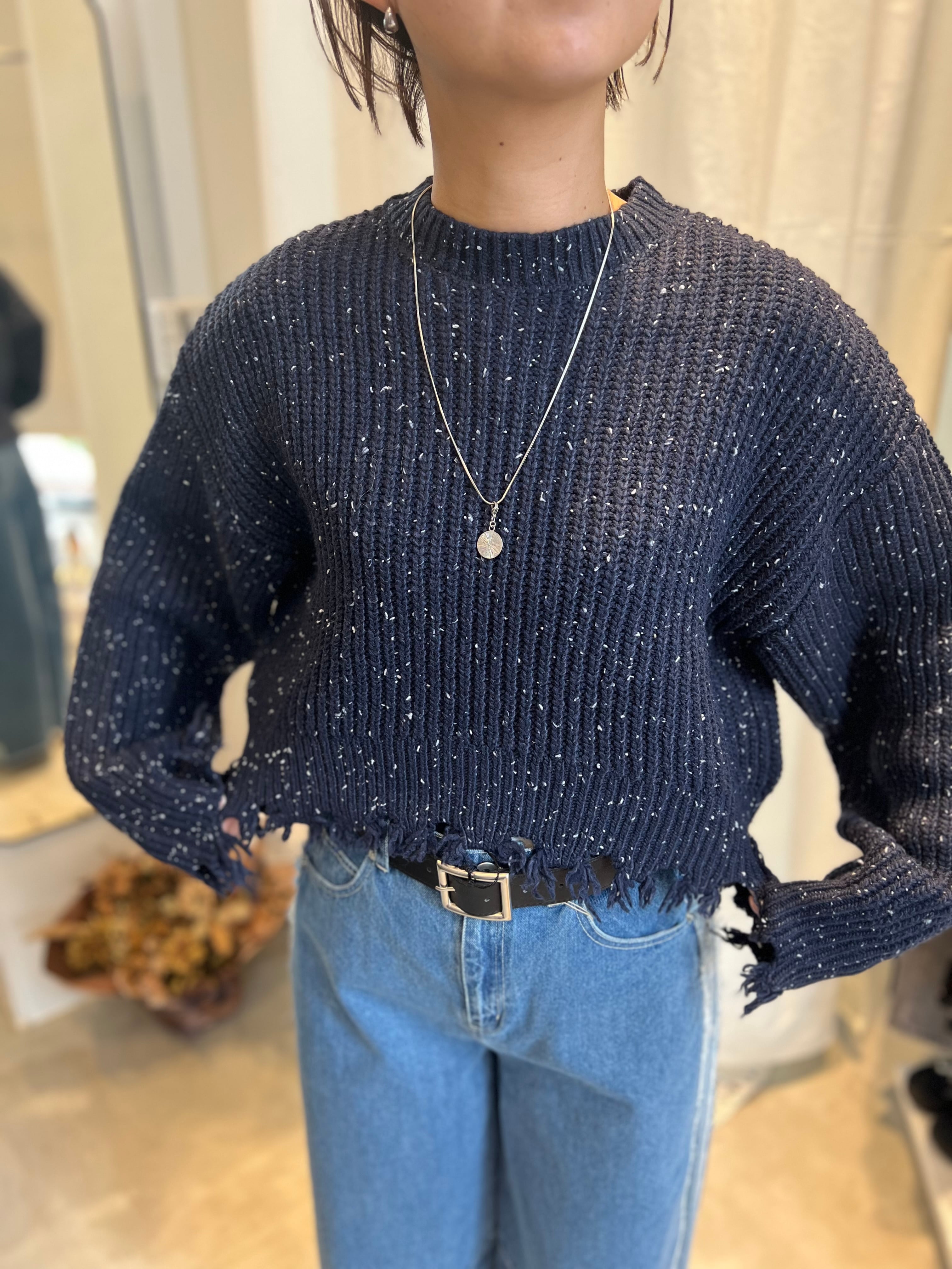 【cafune】ネップダメージニットプルオーバー 535984