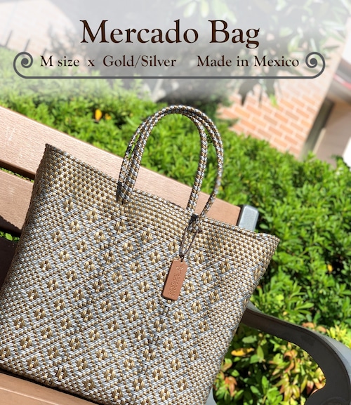 M Mercado Bag (Normal handle) Gold/Silver