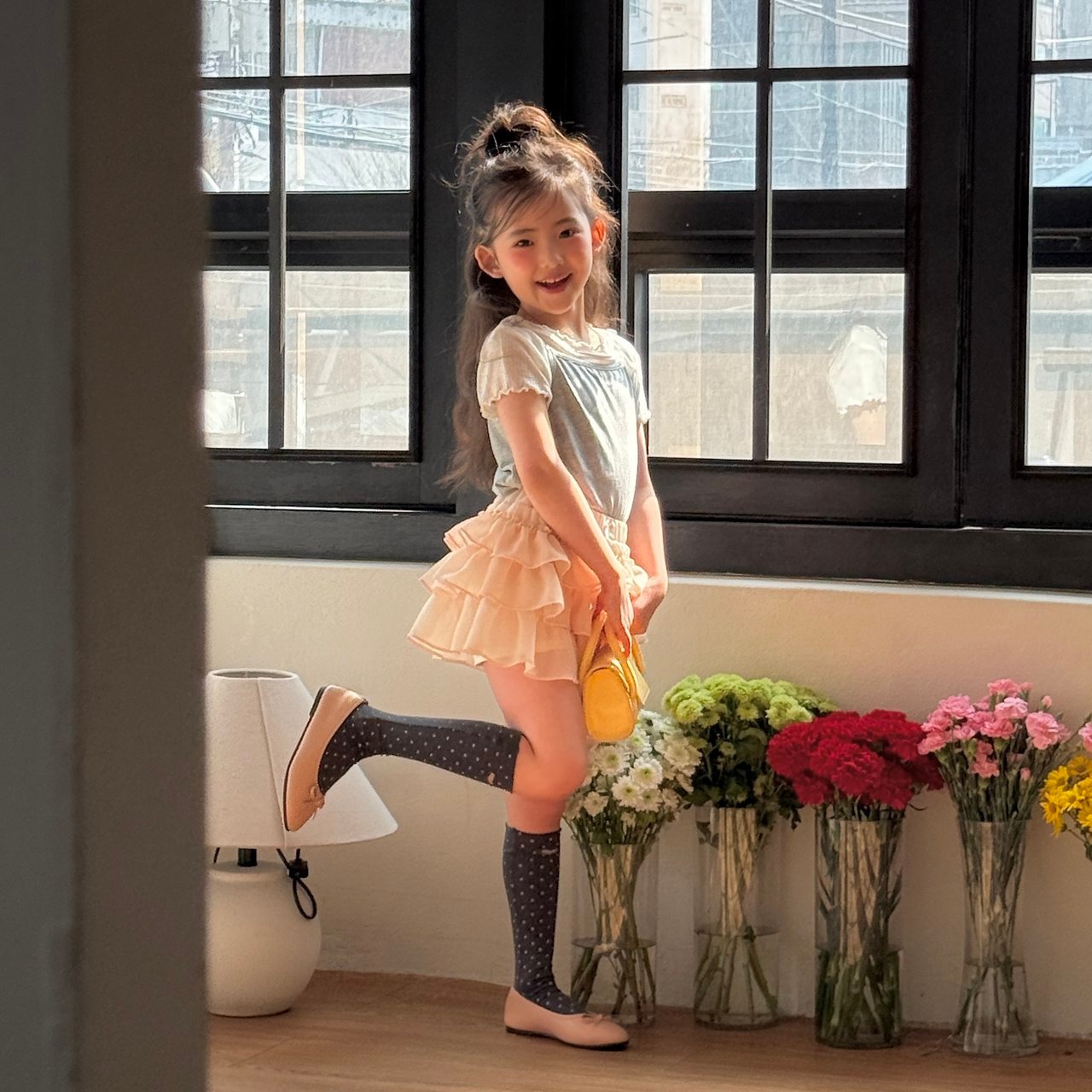 [ninibello] ACC) Dot Heart Punching Knee Socks / [니니벨로] ACC)도트하트펀칭니삭스