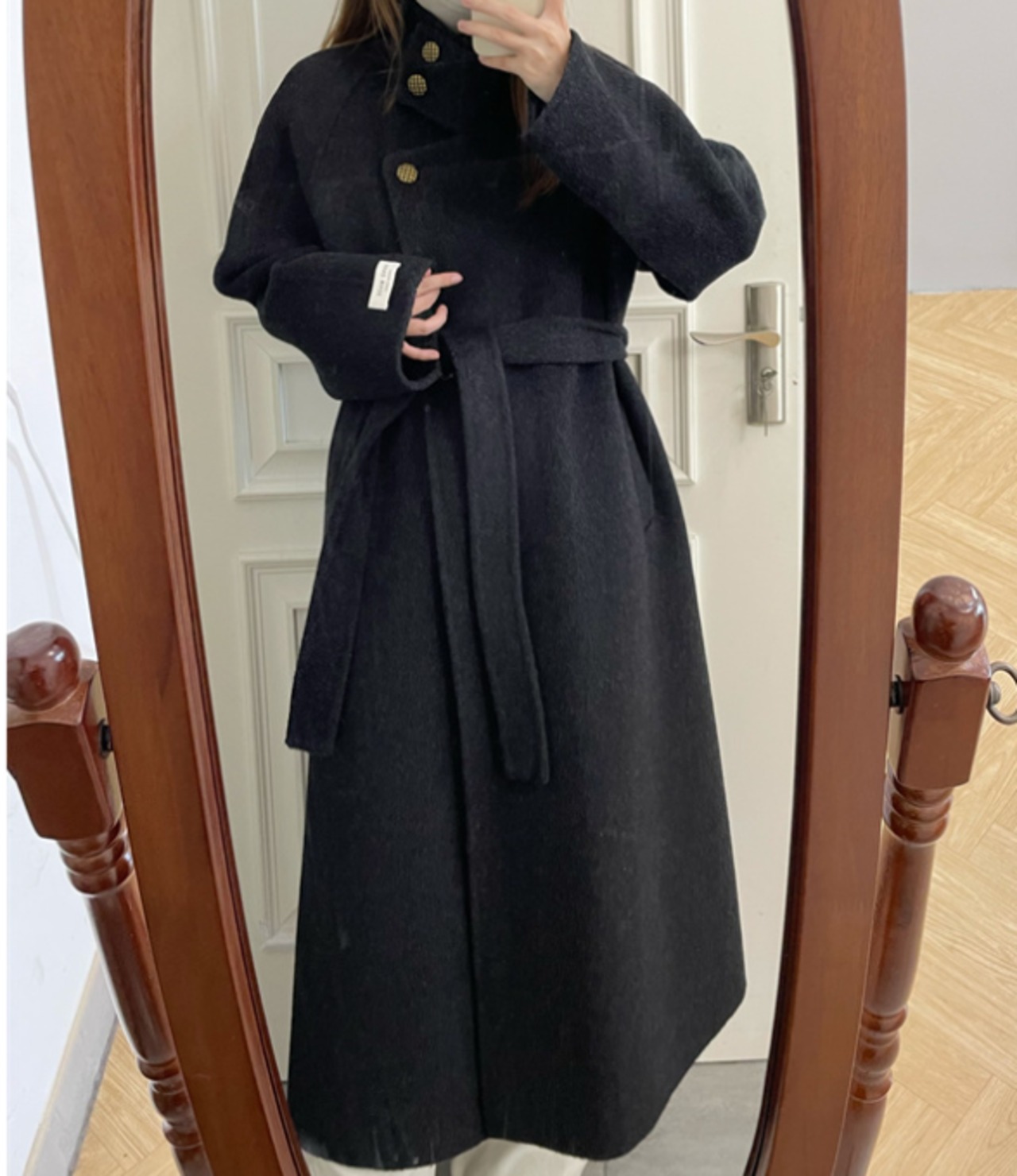 ブルーミング・シャドウズ 　スタンドカラーラグランコート　M25112