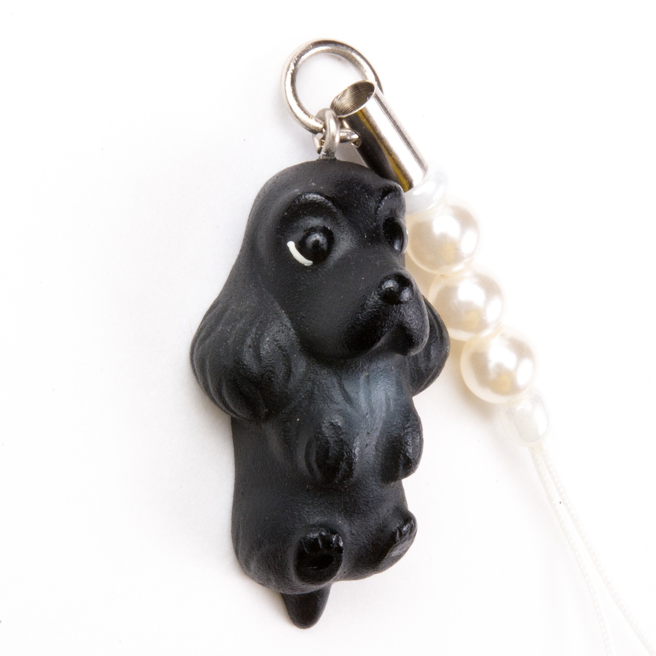 Dog 92 American Cocker Spaniel アメリカンコッカースパニエル ブラック ビーズ ストラップ DN-2203
