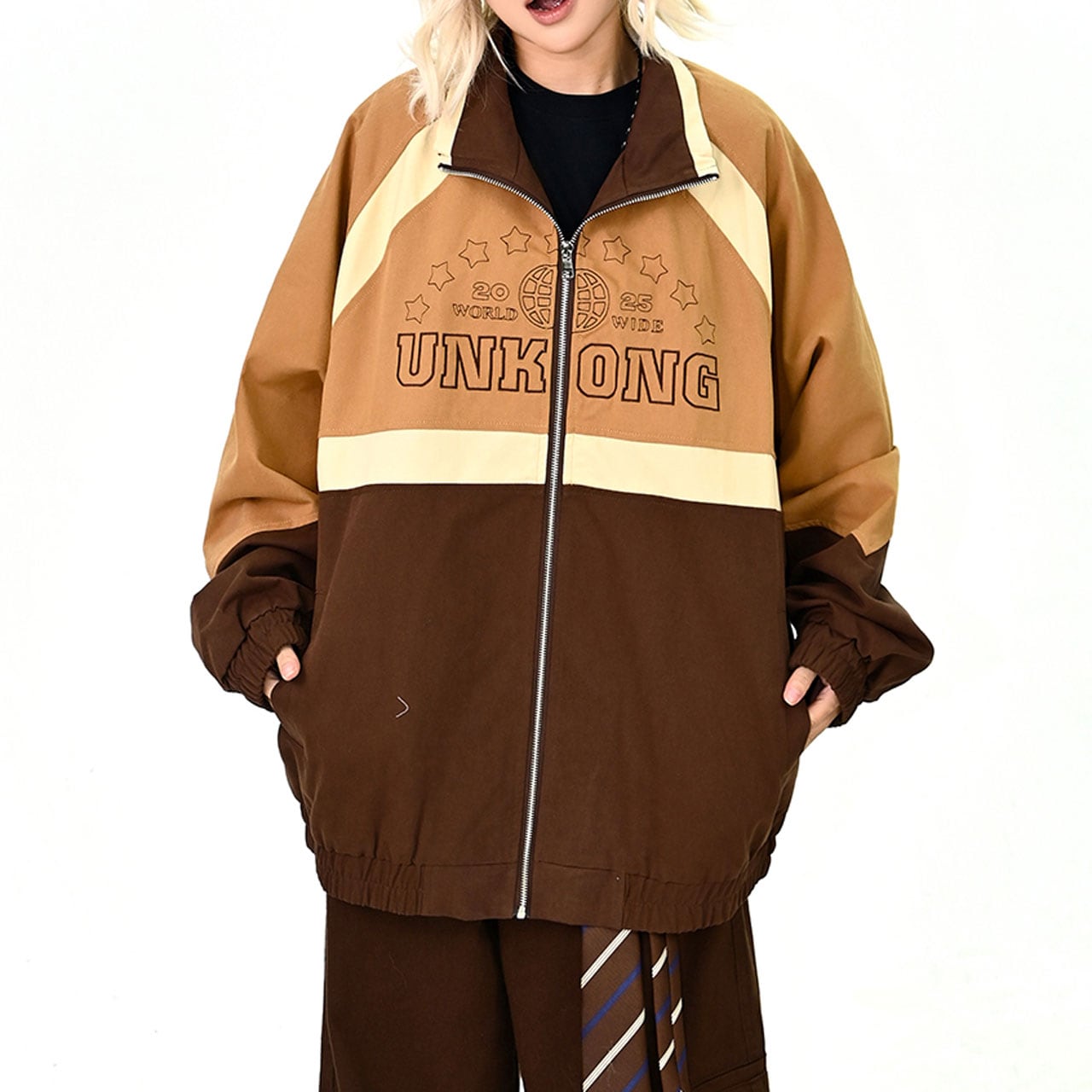 カラーブロックトラックジャケット R01168