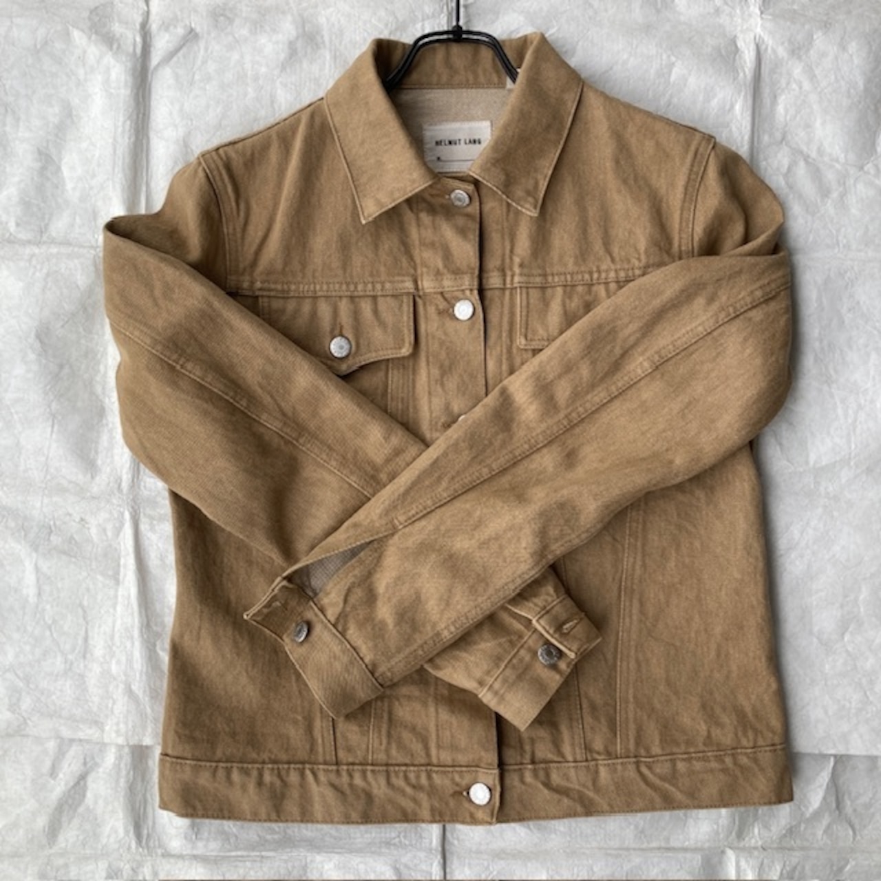 Helmut Lang ヘルムートラング 本人期 デニムジャケット トラッカー プラダ期 イタリア製 ベージュ ヴィンテージ古着 42 画像3