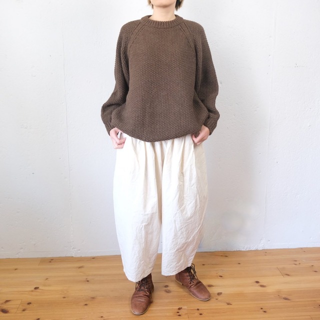 OUND(オウンド)  MOLLE -HAND KNITTED WOOL JUMPER ウルグアイウール手編みセーター