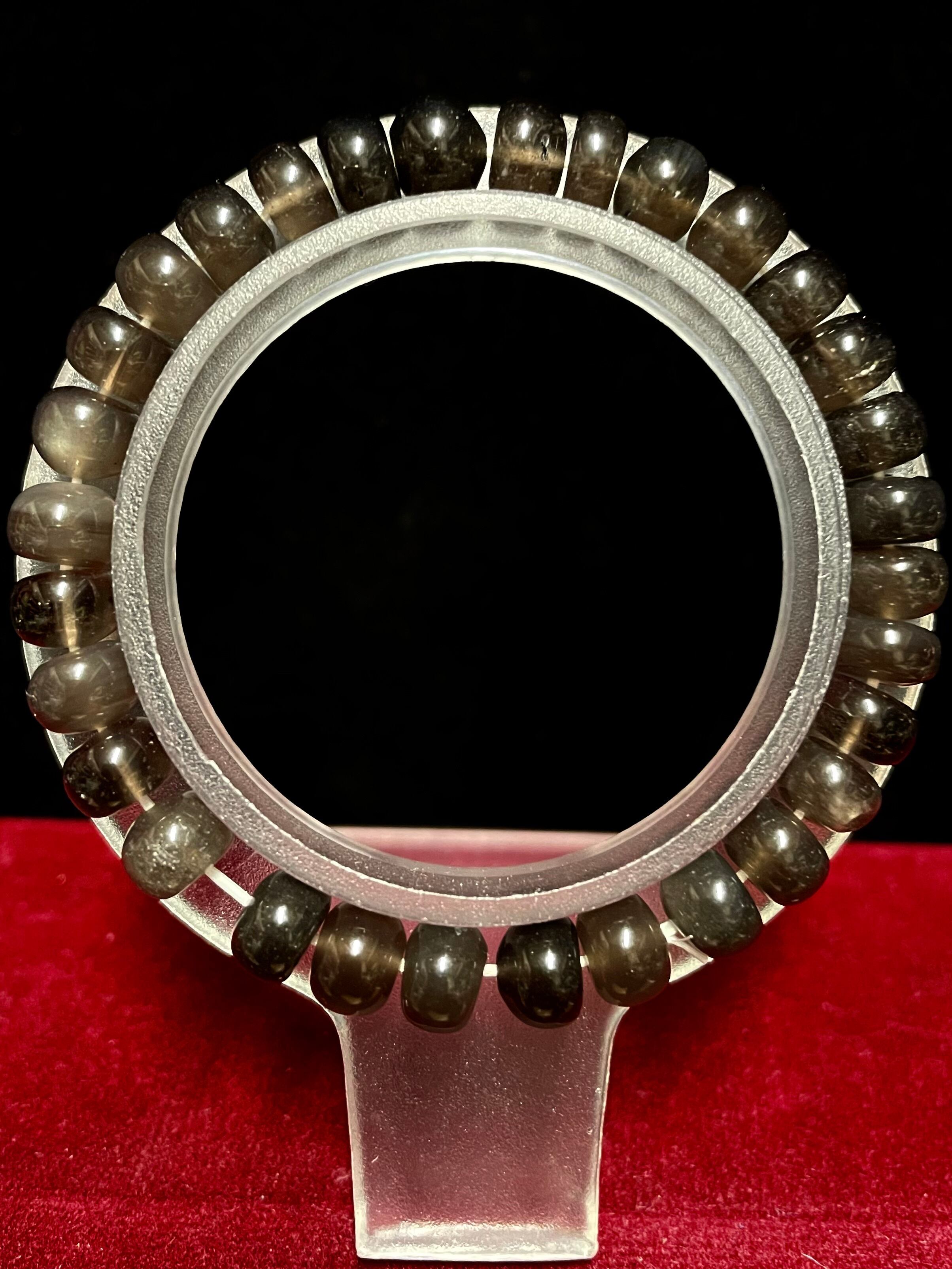 5) 心の癒し「アグニマニタイト」研磨ビーズ・ブレスレットB