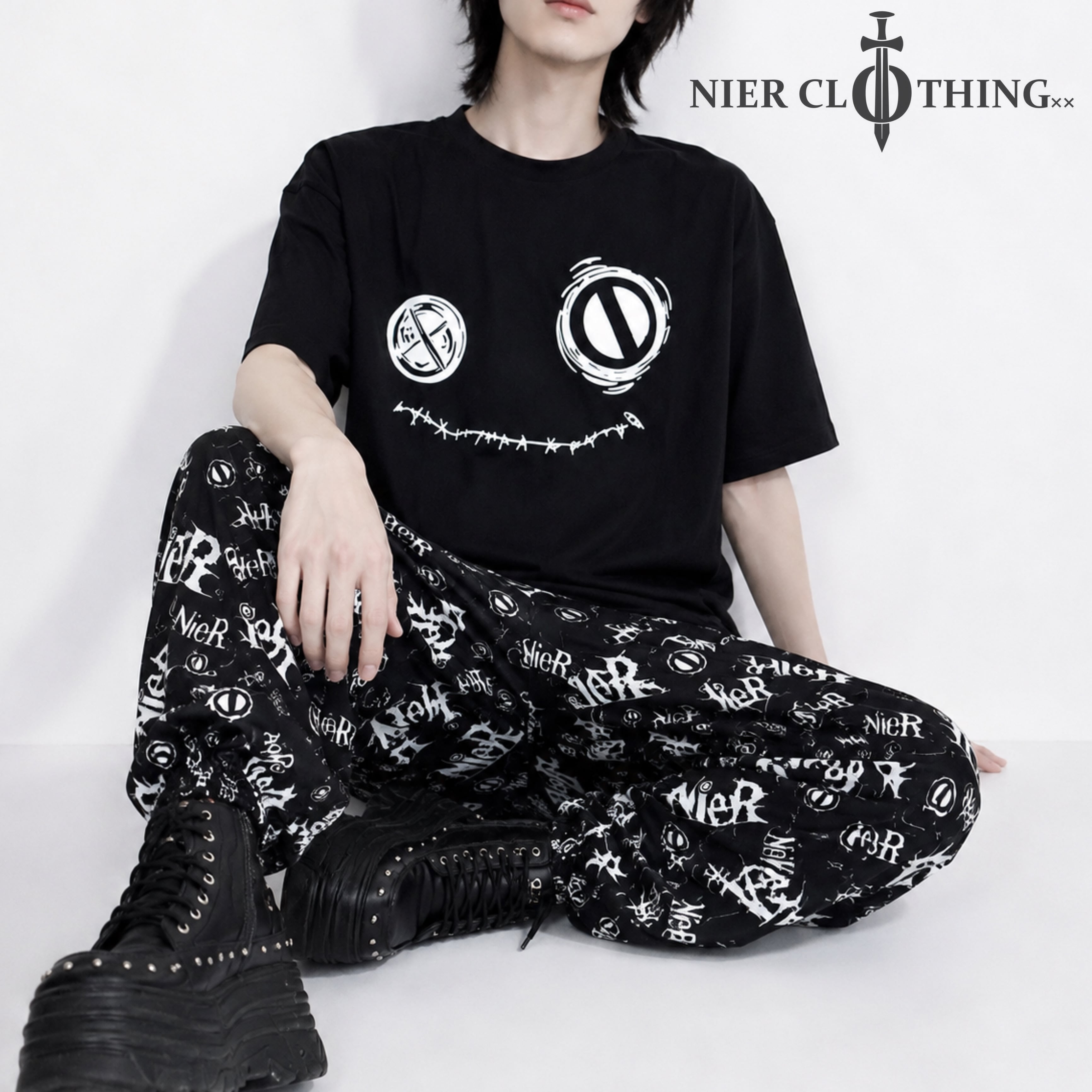 2nd day限定MEGA PRESENT》NIER LOGO総柄サルエルパンツ | NIER CLOTHING