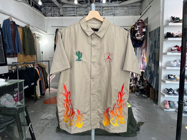 NIKE × TRAVIS SCOTT JORDAN BD SS SHIRT KHAKI LARGE CW3131-247