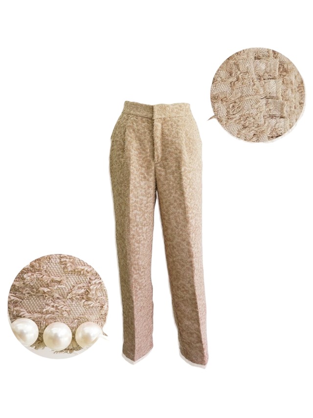 ツイードパールパンツ Beige