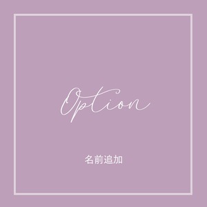 option 名前追加・データ作成後のお写真変更
