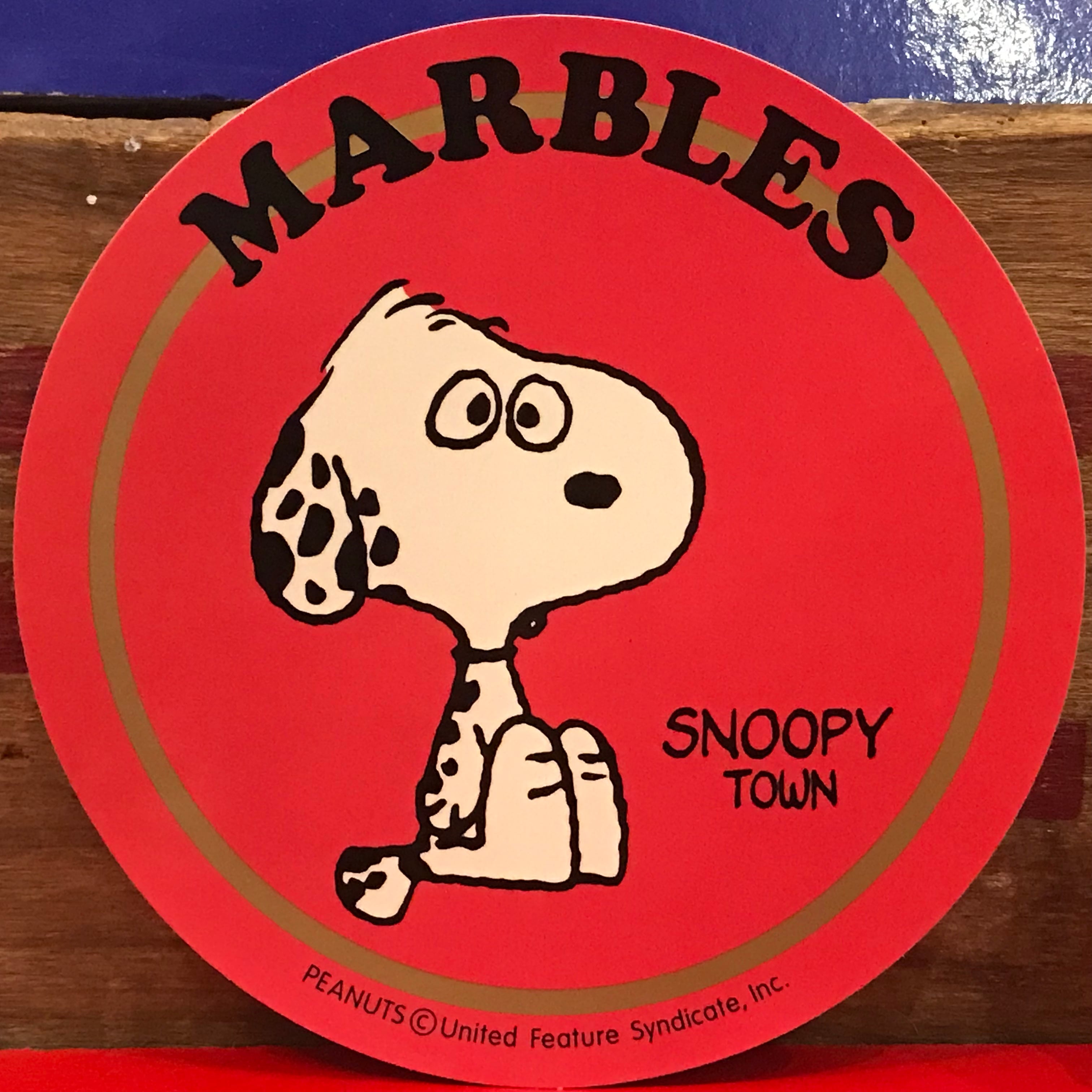 スヌーピー PEANUTS マーブルス 特大ステッカー 限定品 2000年製