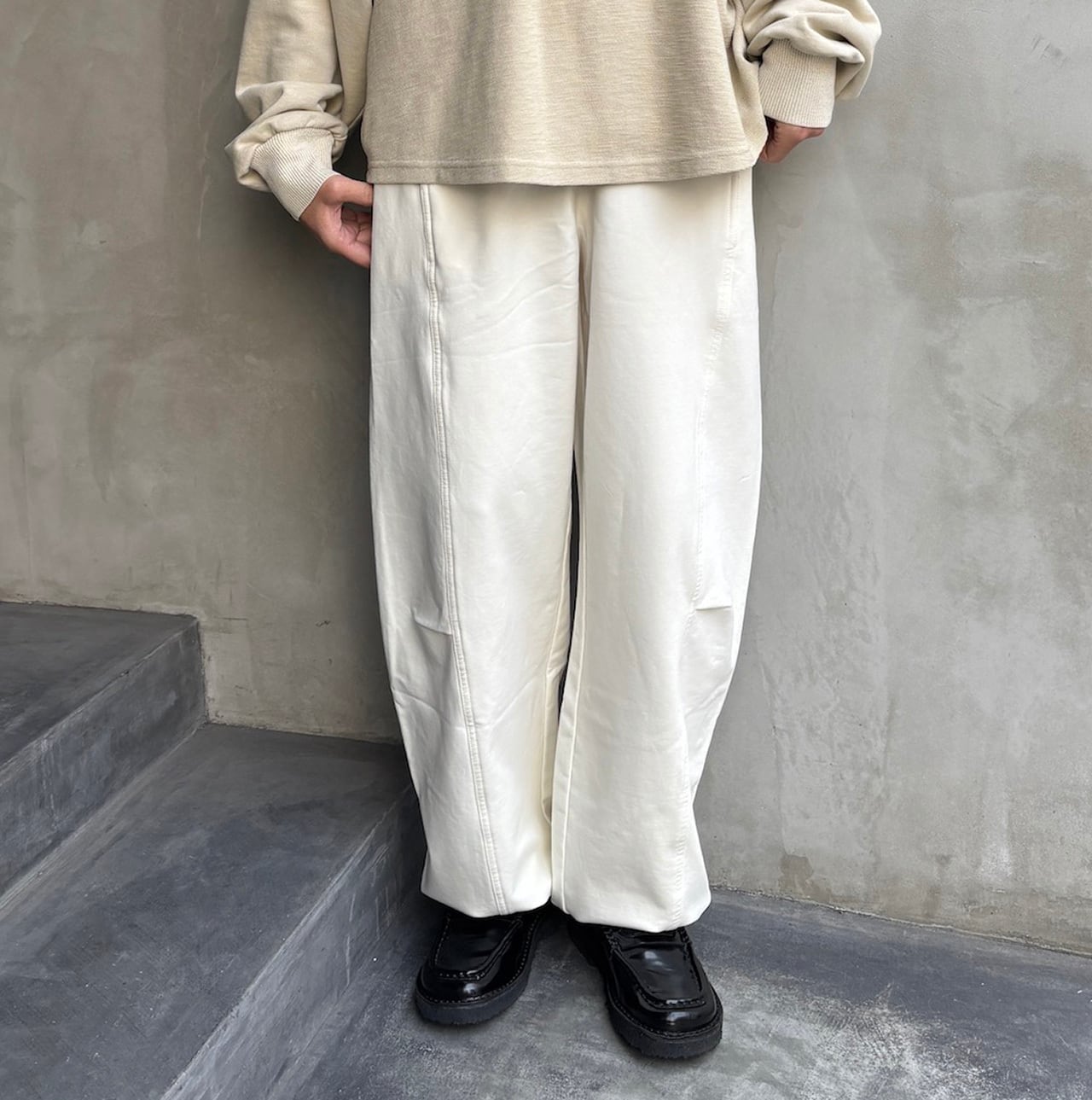 MITTAN｜NMウールOCツイルパンツ PT-125 白黒 | CORNER_122 MITTAN PT