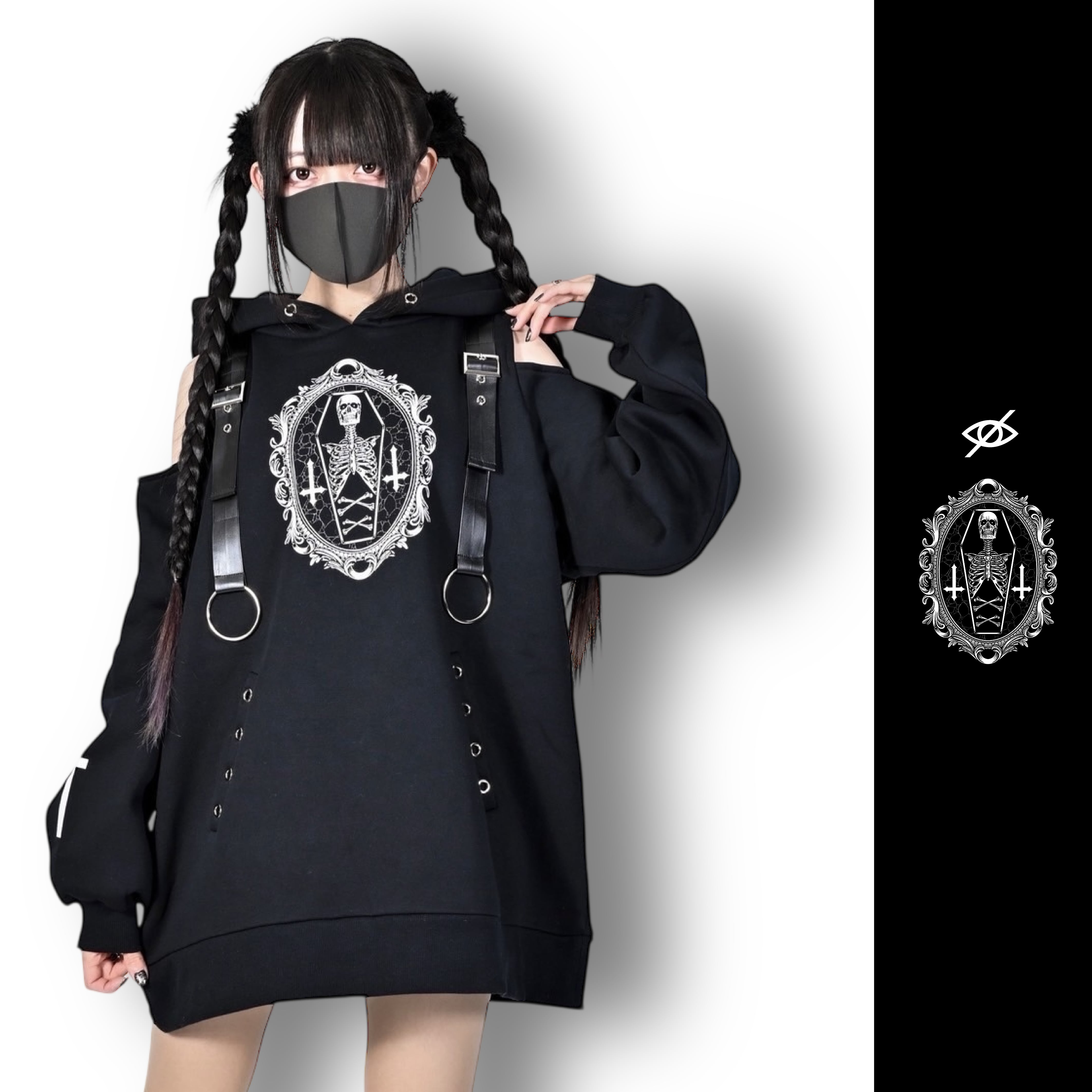 open shoulder hoodie」 | KRY clothing