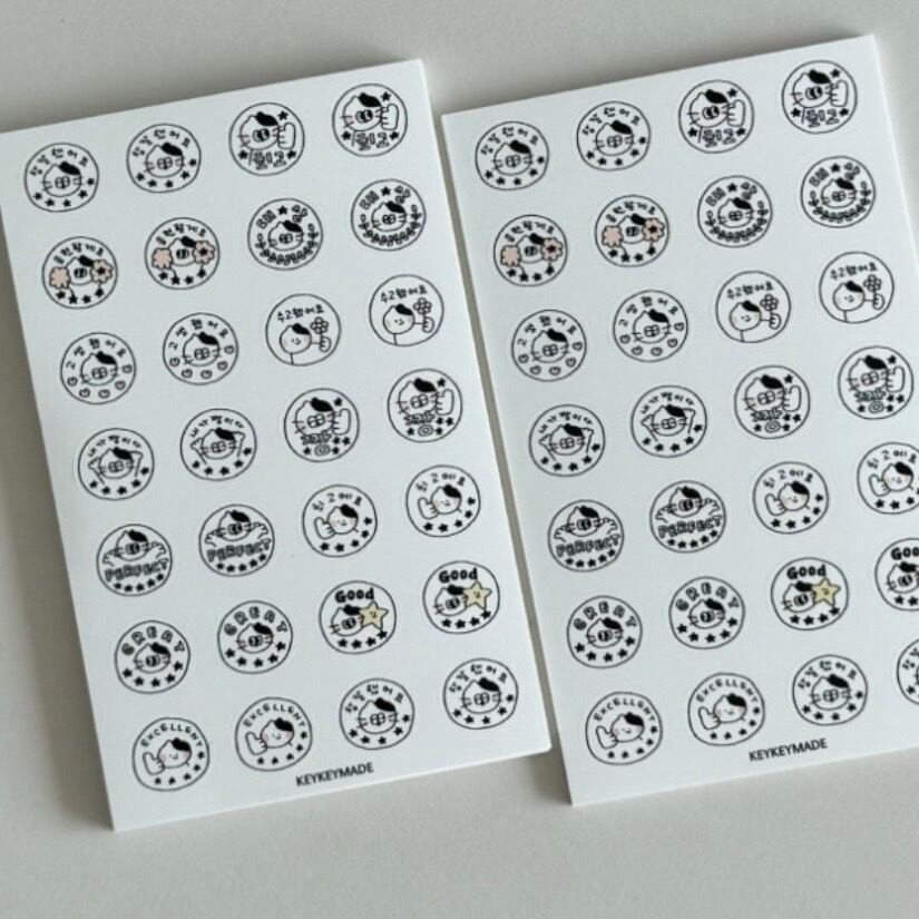★予約 KEYKEYMADE 〔sticker -よくできました-〕