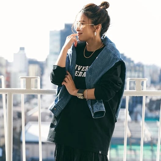 ANIECAアニーカデニムシャツBlue UNIVERSAL OVERALL シャツ